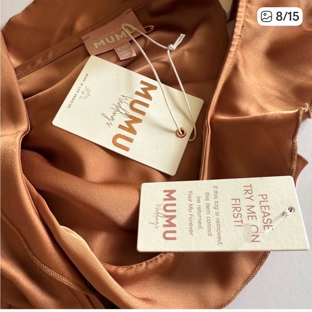 Show Me Your MuMu Copper Ruffle Midi Dress - Picture 8 of 12